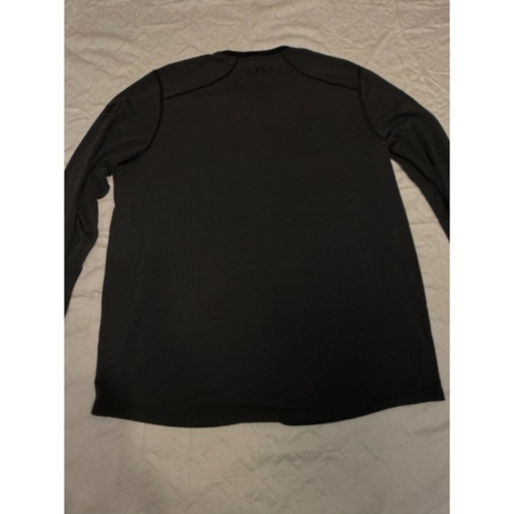 Under Armour‎ Threadborne Henley Shirt Men's Large Brown HeatGear Long Sleeve